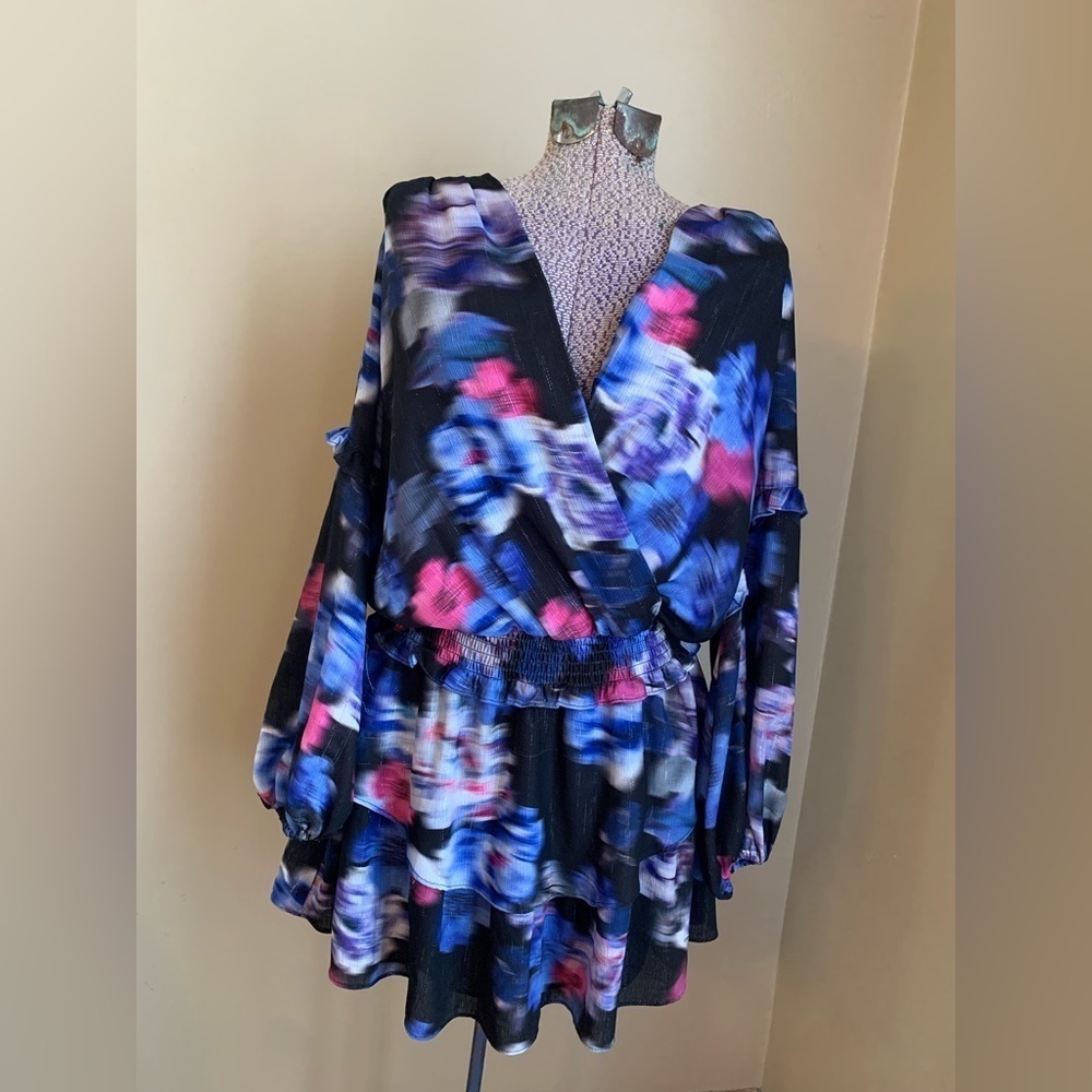 Amanda Uprichard Mini Dress long sleeve floral wedding party